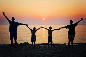 Familienzeit am Strand
