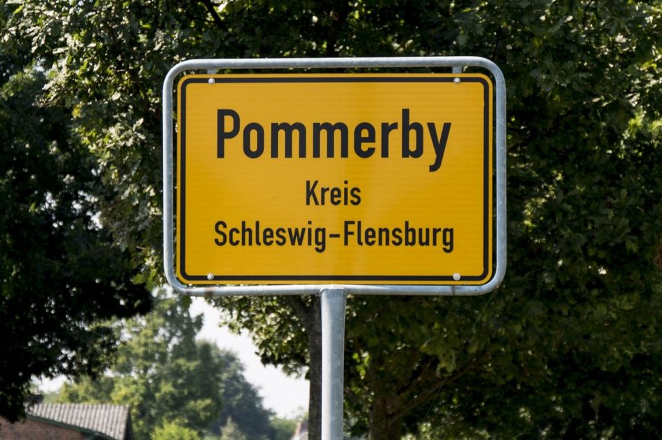 Ortsschild Pommerby