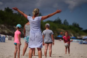 Strandtag mit der Familie