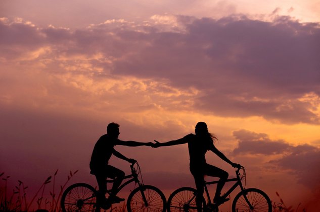Radfahren im Herbst an der Geltinger Bucht